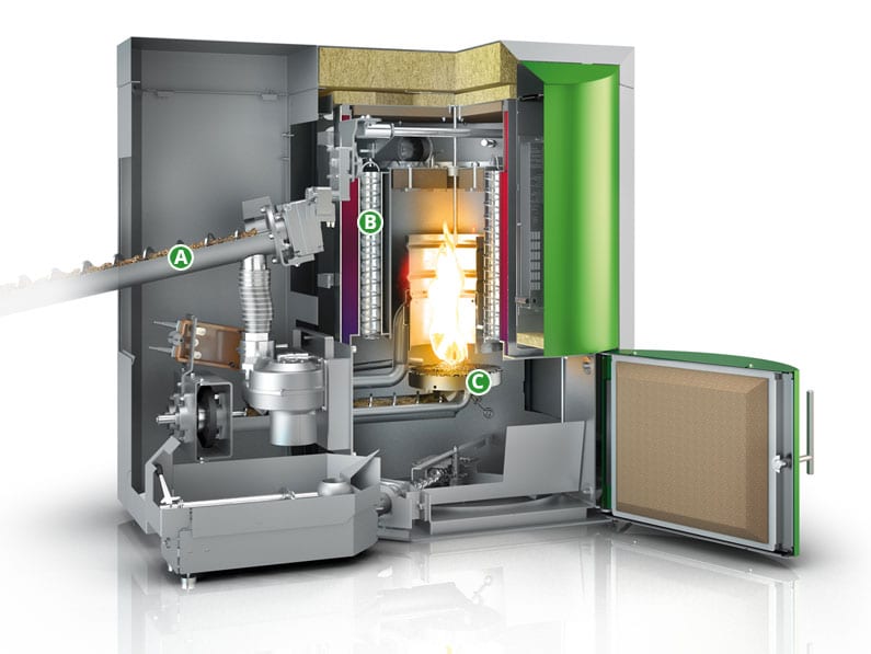 MESys AutoPellet Wood Pellet Boiler Diagram