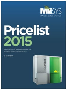 Maine Energy Systems Pricelist 2015